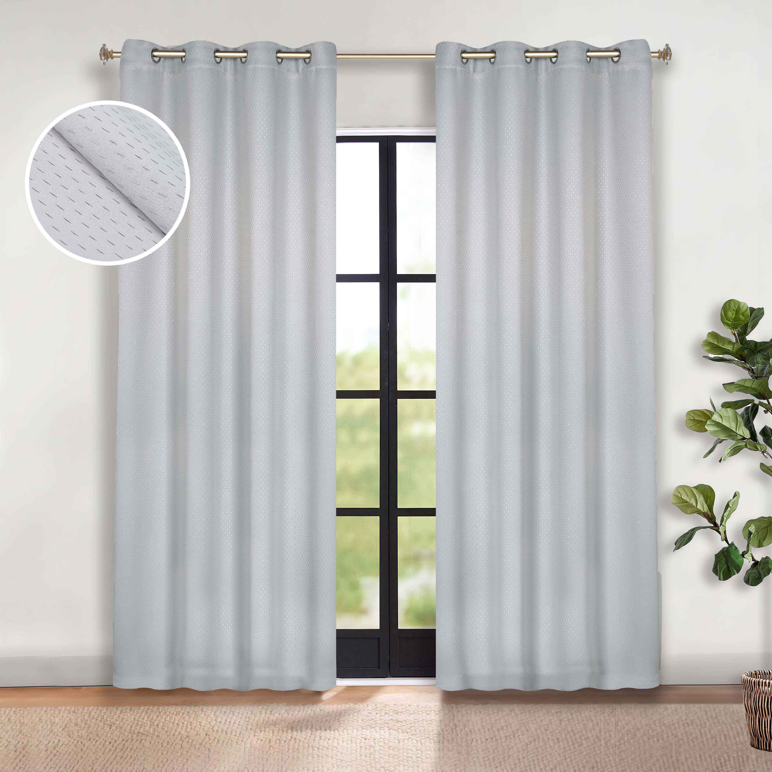 Modern Shimmer Washable Room Darkening Blackout Curtains, Set of 2 - Blackout Curtains by Superior Brand