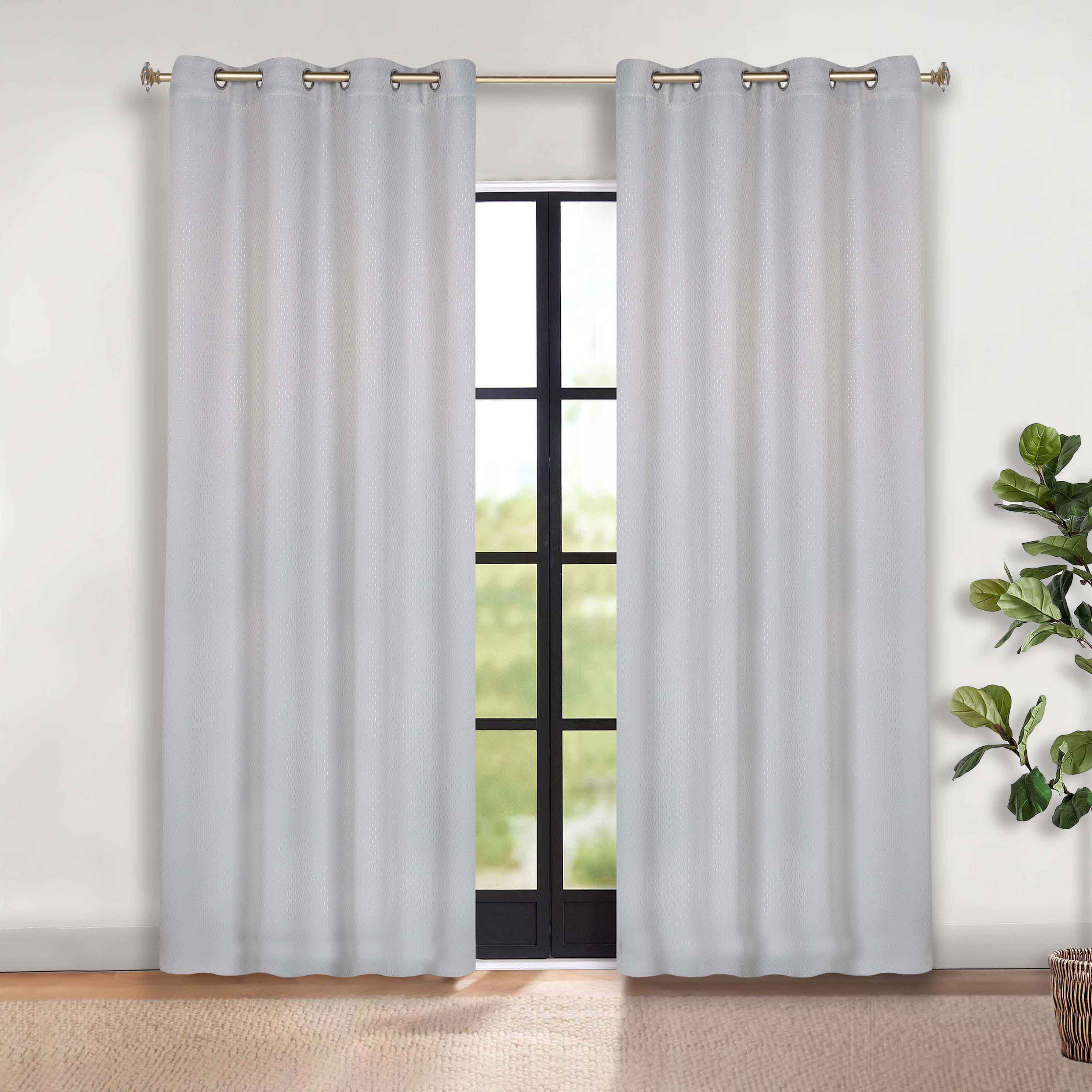 Modern Shimmer Washable Room Darkening Blackout Curtains, Set of 2 - Blackout Curtains by Superior Brand