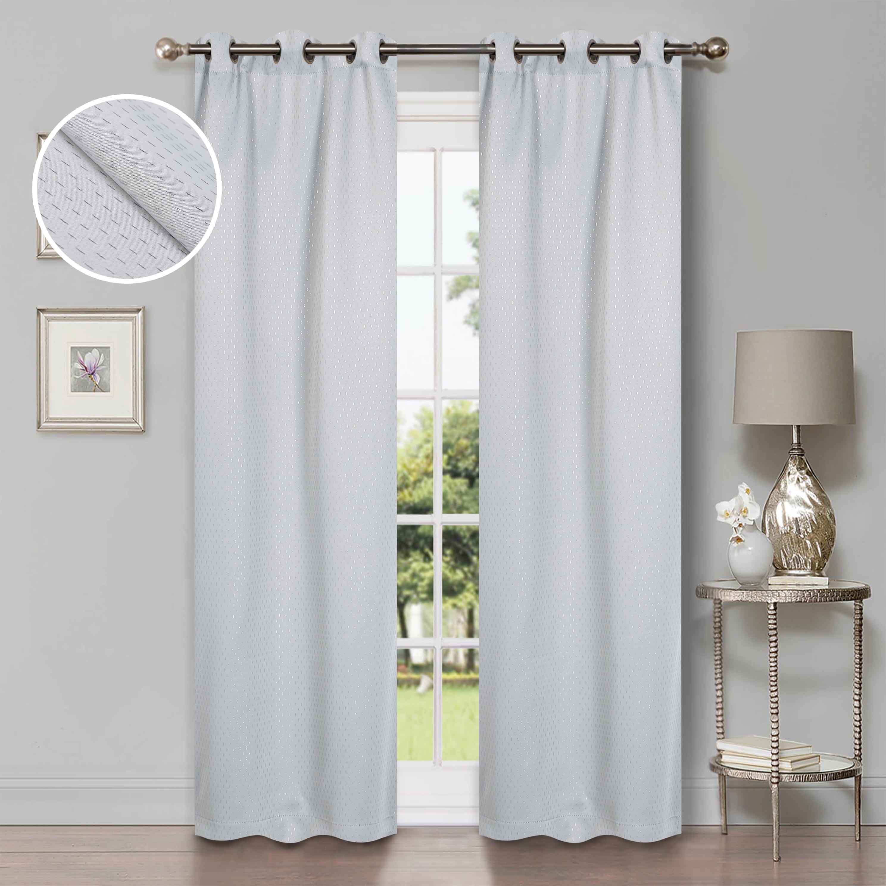 Modern Shimmer Washable Room Darkening Blackout Curtains, Set of 2 - Blackout Curtains by Superior Brand