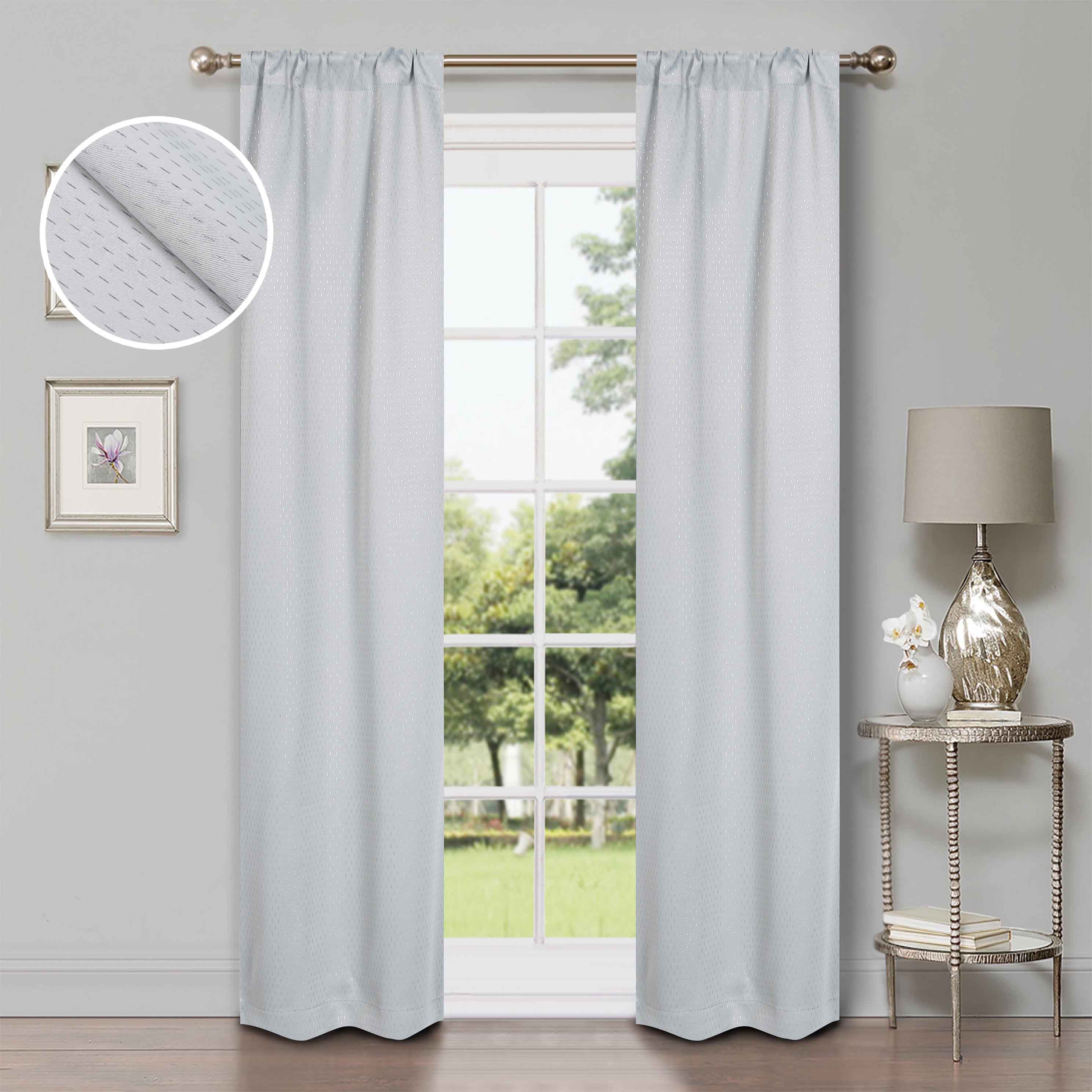 Modern Shimmer Washable Room Darkening Blackout Curtains, Set of 2 - Blackout Curtains by Superior Brand