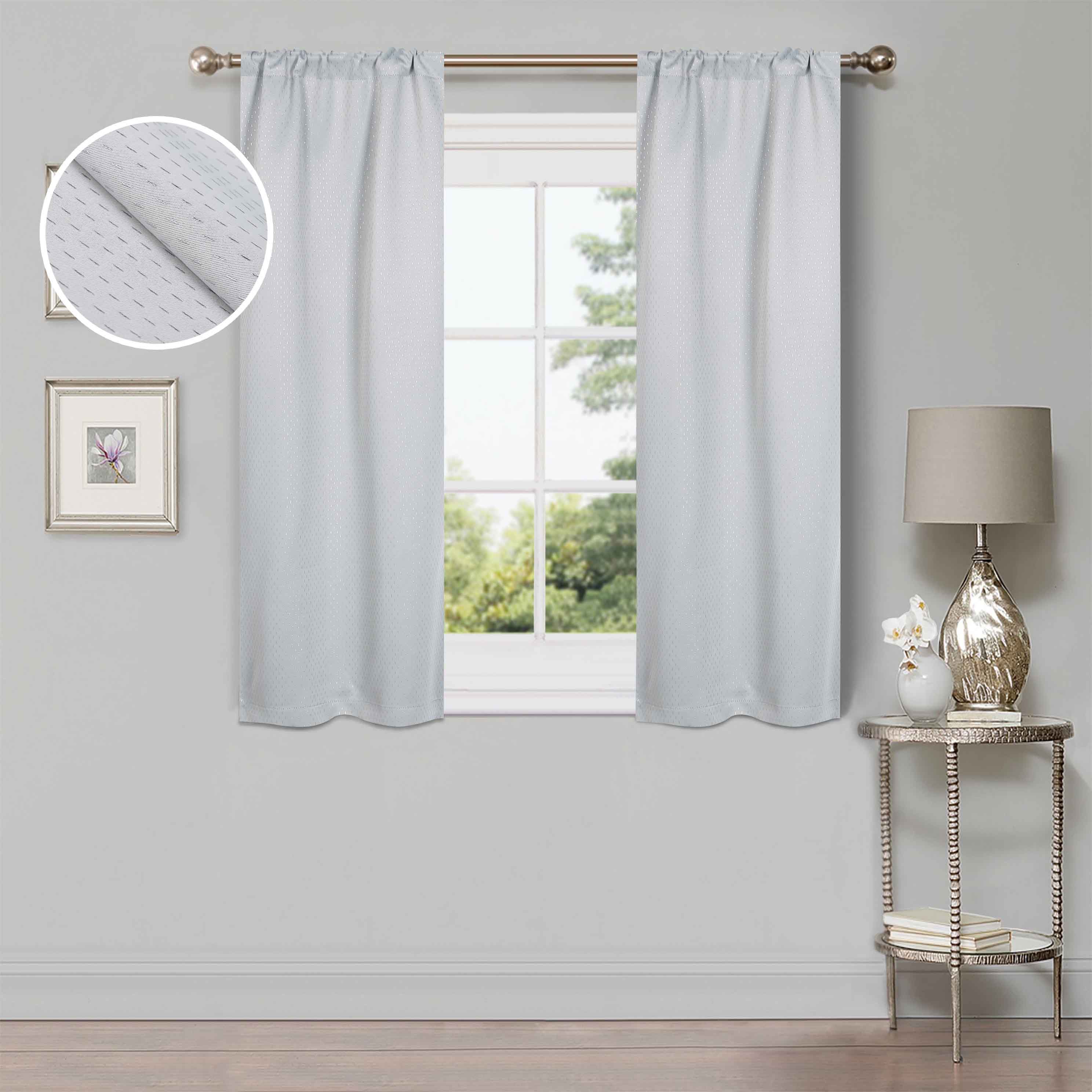 Modern Shimmer Washable Room Darkening Blackout Curtains, Set of 2 - Blackout Curtains by Superior Brand