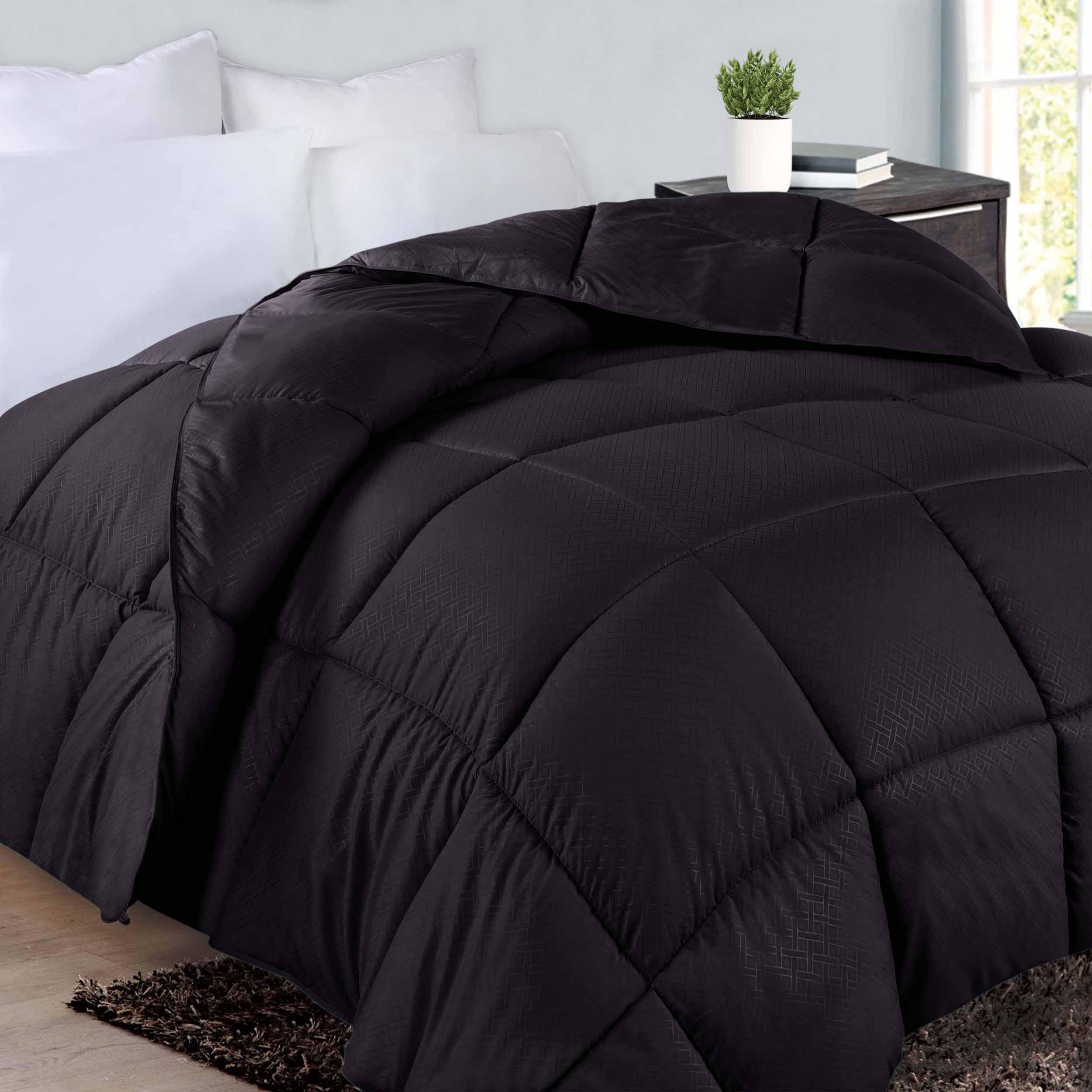 Monochrome Basketweave Plush Microfiber Down Alternative Comforter - Comforter by Superior Brand