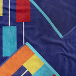 Neon Tiles Oversized 2 Piece Beach Towel Set - Beach Towel by Superior