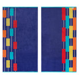 Neon Tiles Oversized 2 Piece Beach Towel Set - Beach Towel by Superior