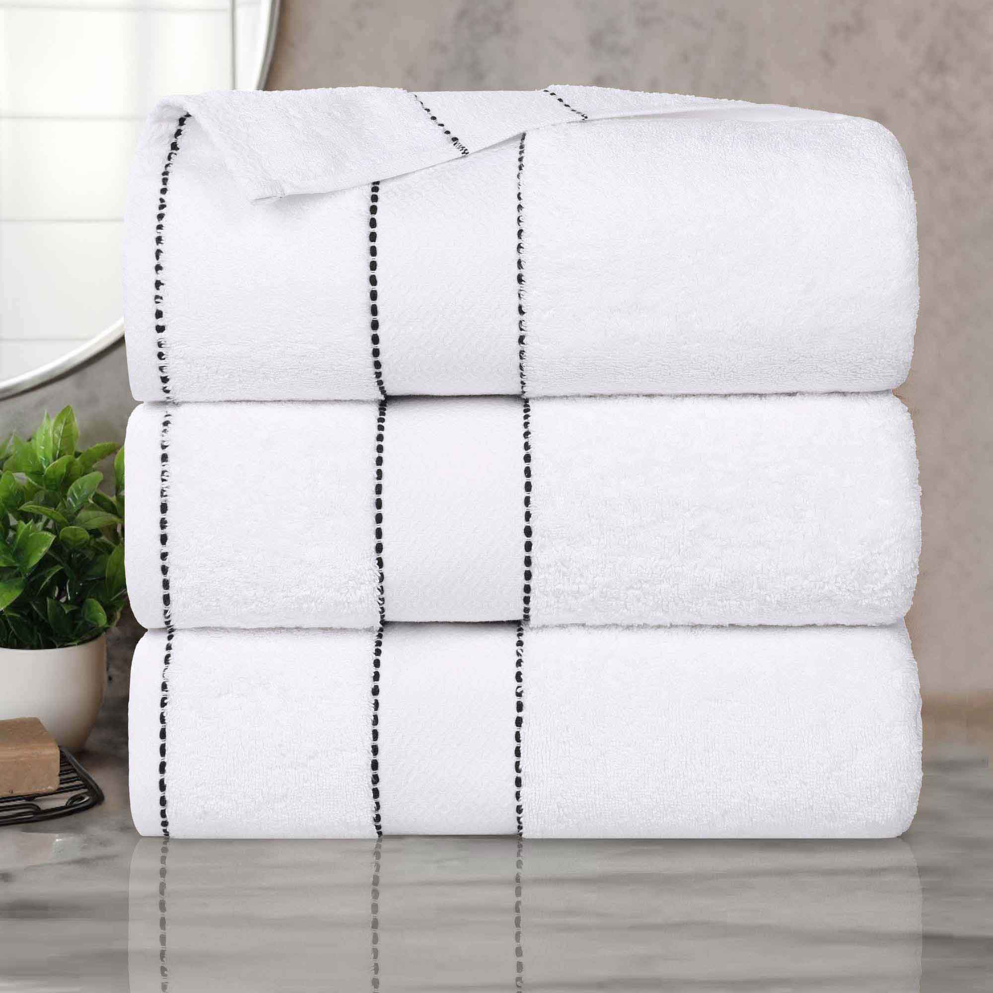 Giza Cotton Plush Absorbent Bath Towel Set of 3 - Egyptian Cotton Bath Towel by Superior Brand