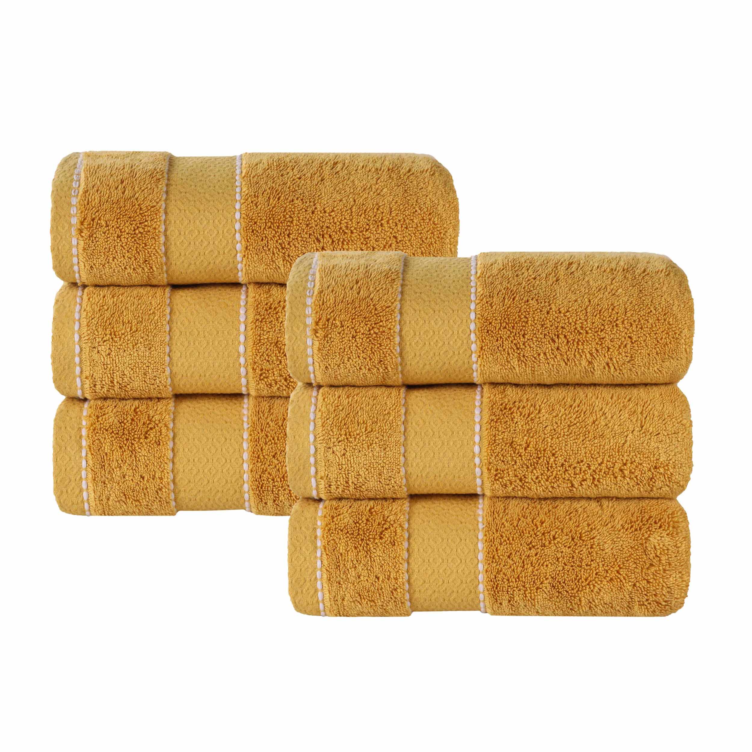 Niles Egyptian Giza Cotton Plush Thick Absorbent Hand Towel Set of 6 - Egyptian Cotton Hand Towel by Superior