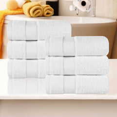 Niles Egyptian Giza Cotton Plush Thick Absorbent Hand Towel Set of 6 - Egyptian Cotton Hand Towel by Superior