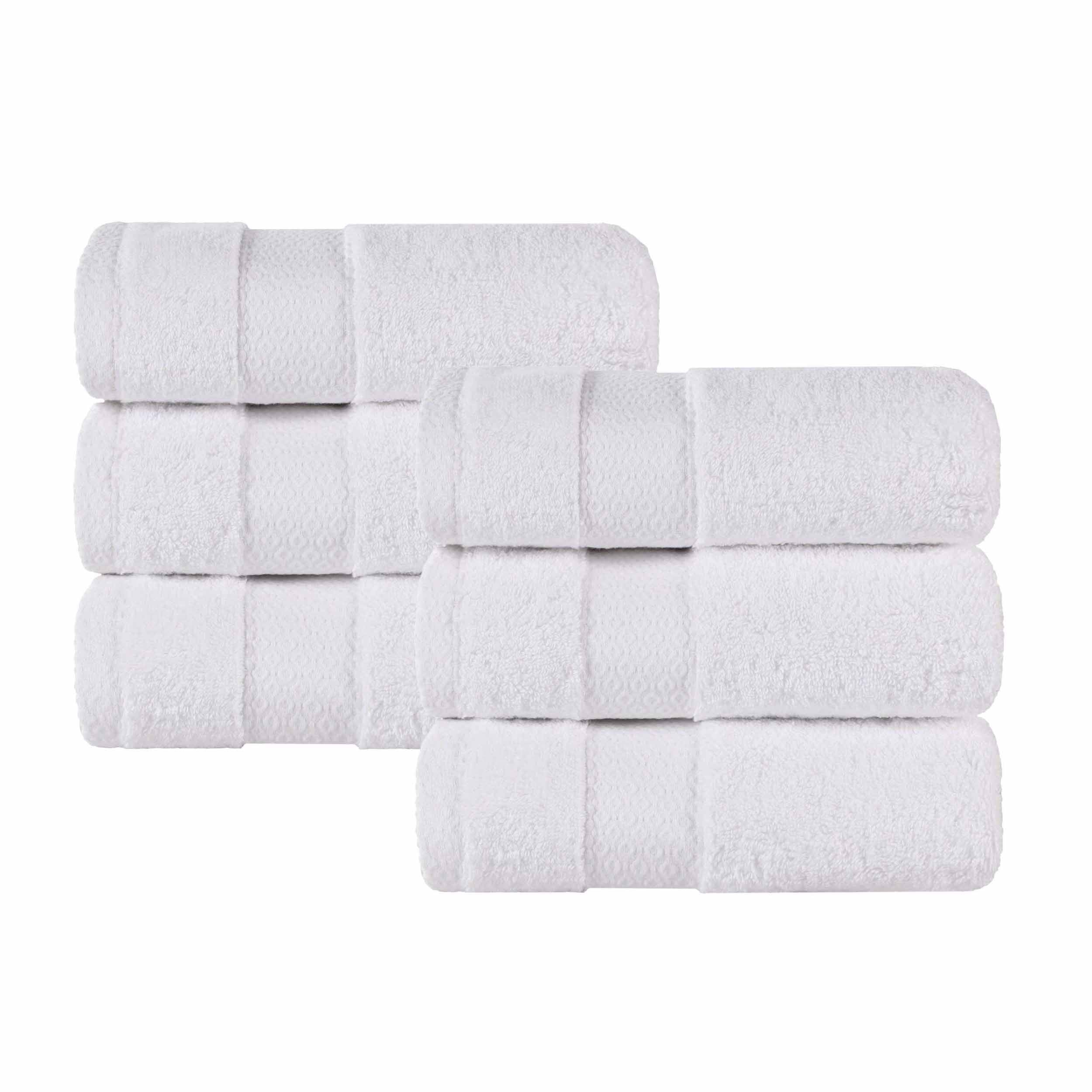 Niles Egyptian Giza Cotton Plush Thick Absorbent Hand Towel Set of 6 - Egyptian Cotton Hand Towel by Superior