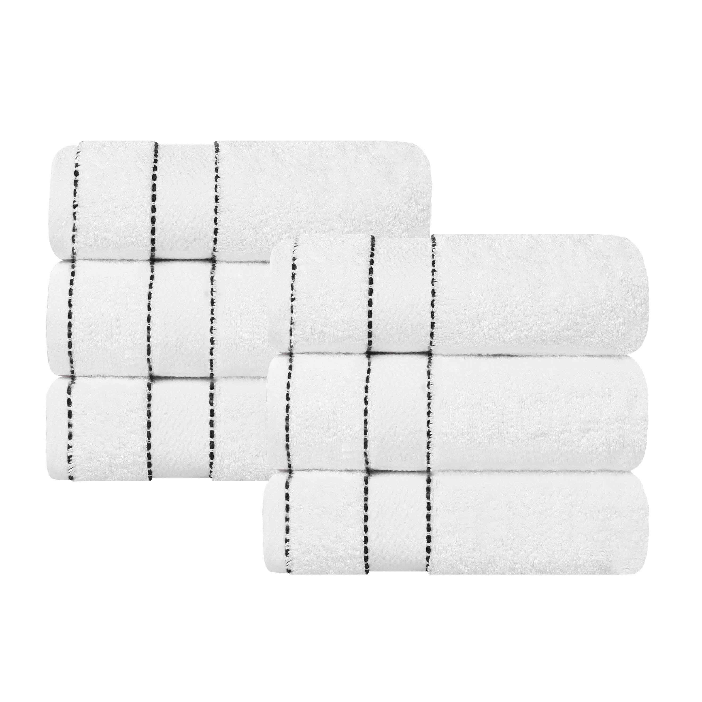 Niles Egyptian Giza Cotton Plush Thick Absorbent Hand Towel Set of 6 - Egyptian Cotton Hand Towel by Superior