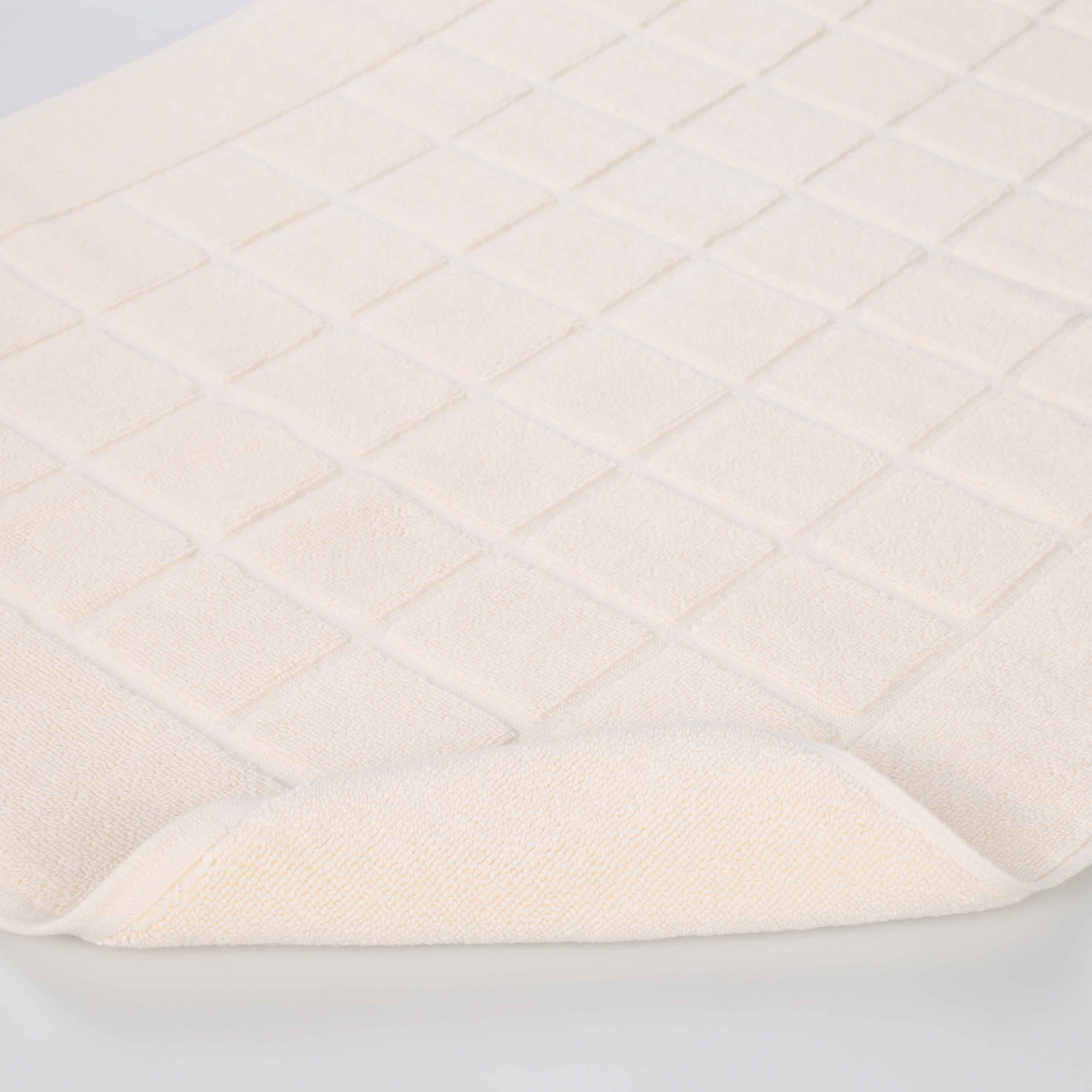 Nora Cotton Solid Absorbent Thick Checkered Washable Bath Mat Set of 2 - Bath Mats by Superior