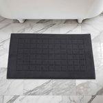 Nora Cotton Solid Absorbent Thick Checkered Washable Bath Mat Set of 2 - Bath Mats by Superior
