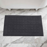 Nora Cotton Solid Absorbent Thick Checkered Washable Bath Mat Set of 2 - Bath Mats by Superior