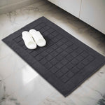 Nora Cotton Solid Absorbent Thick Checkered Washable Bath Mat Set of 2 - Bath Mats by Superior