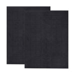 Nora Cotton Solid Absorbent Thick Checkered Washable Bath Mat Set of 2 - Bath Mats by Superior