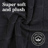 Nora Cotton Solid Absorbent Thick Checkered Washable Bath Mat Set of 2 - Bath Mats by Superior