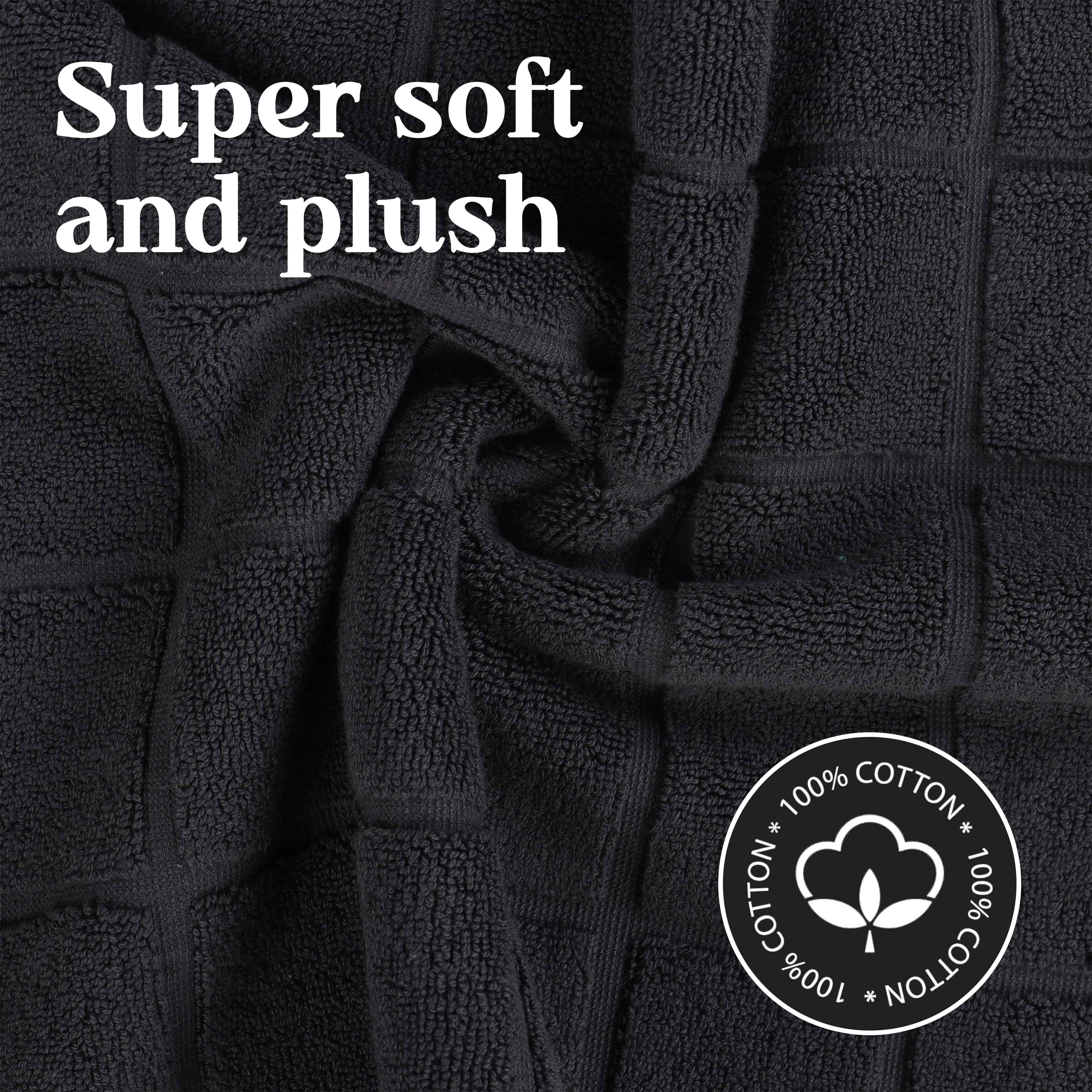 Nora Cotton Solid Absorbent Thick Checkered Washable Bath Mat Set of 2 - Bath Mats by Superior