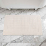 Nora Cotton Solid Absorbent Thick Checkered Washable Bath Mat Set of 2 - Bath Mats by Superior