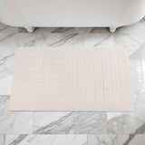 Nora Cotton Solid Absorbent Thick Checkered Washable Bath Mat Set of 2 - Bath Mats by Superior