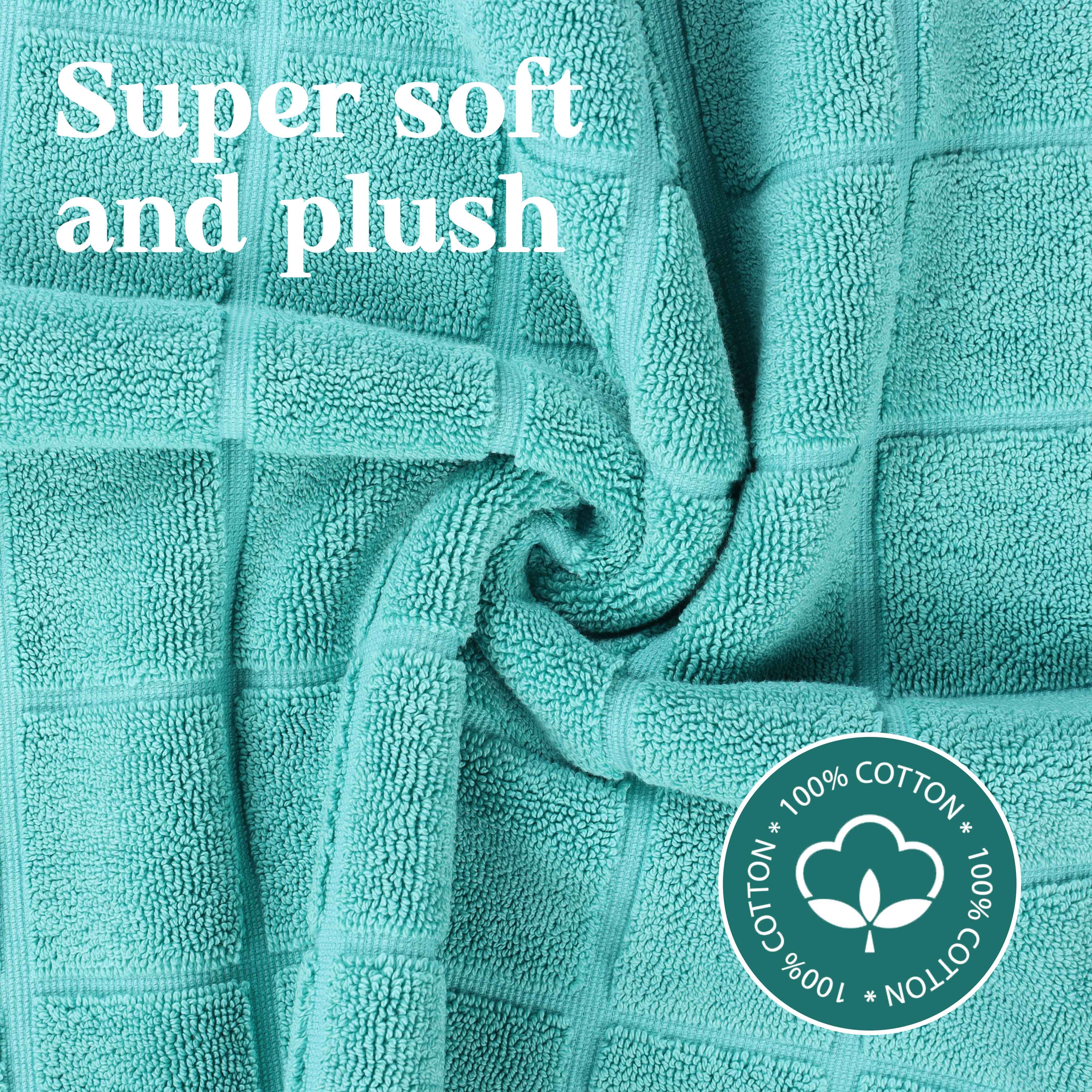 Nora Cotton Solid Absorbent Thick Checkered Washable Bath Mat Set of 2 - Bath Mats by Superior