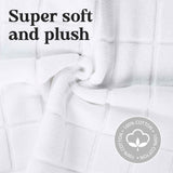 Nora Cotton Solid Absorbent Thick Checkered Washable Bath Mat Set of 2 - Bath Mats by Superior