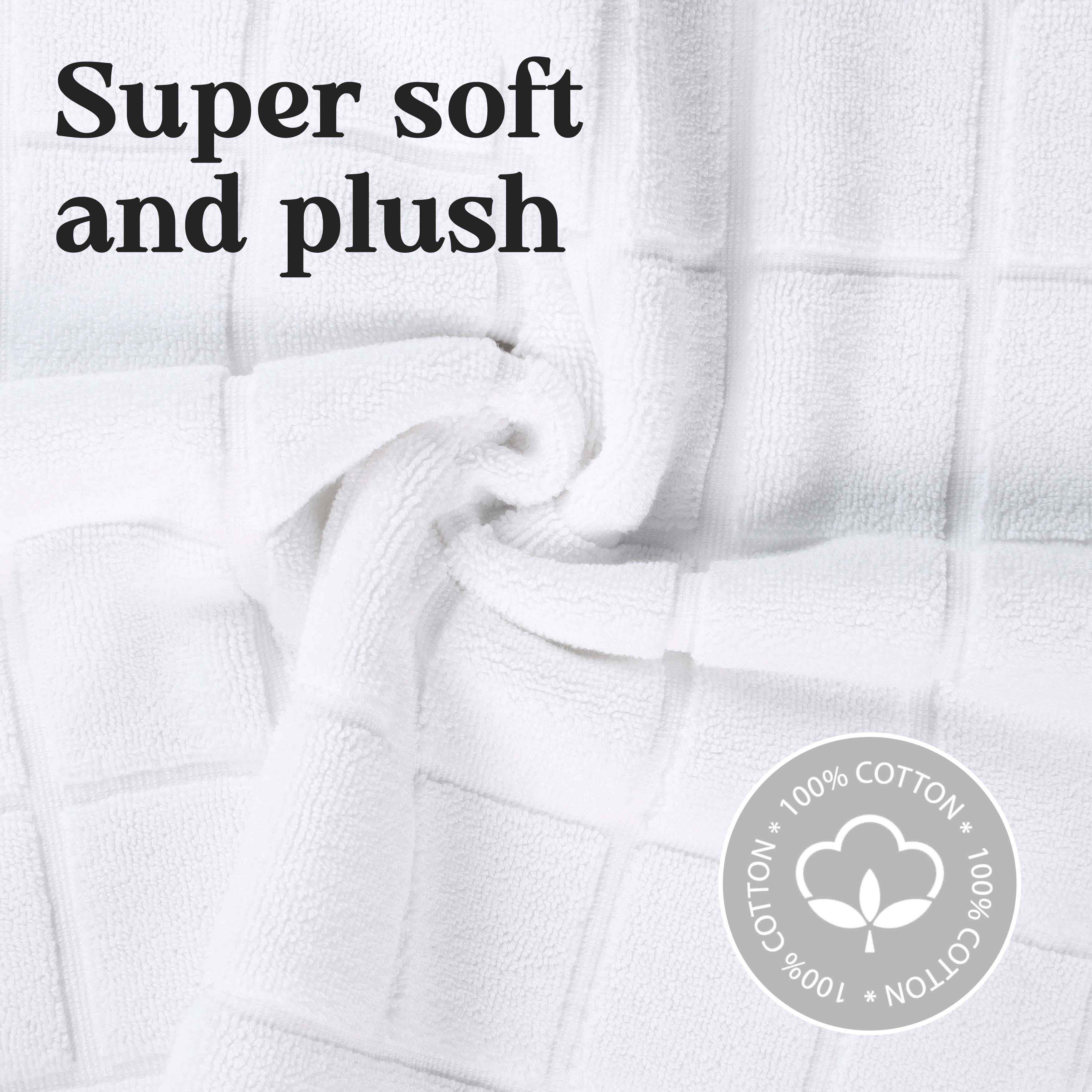 Nora Cotton Solid Absorbent Thick Checkered Washable Bath Mat Set of 2 - Bath Mats by Superior