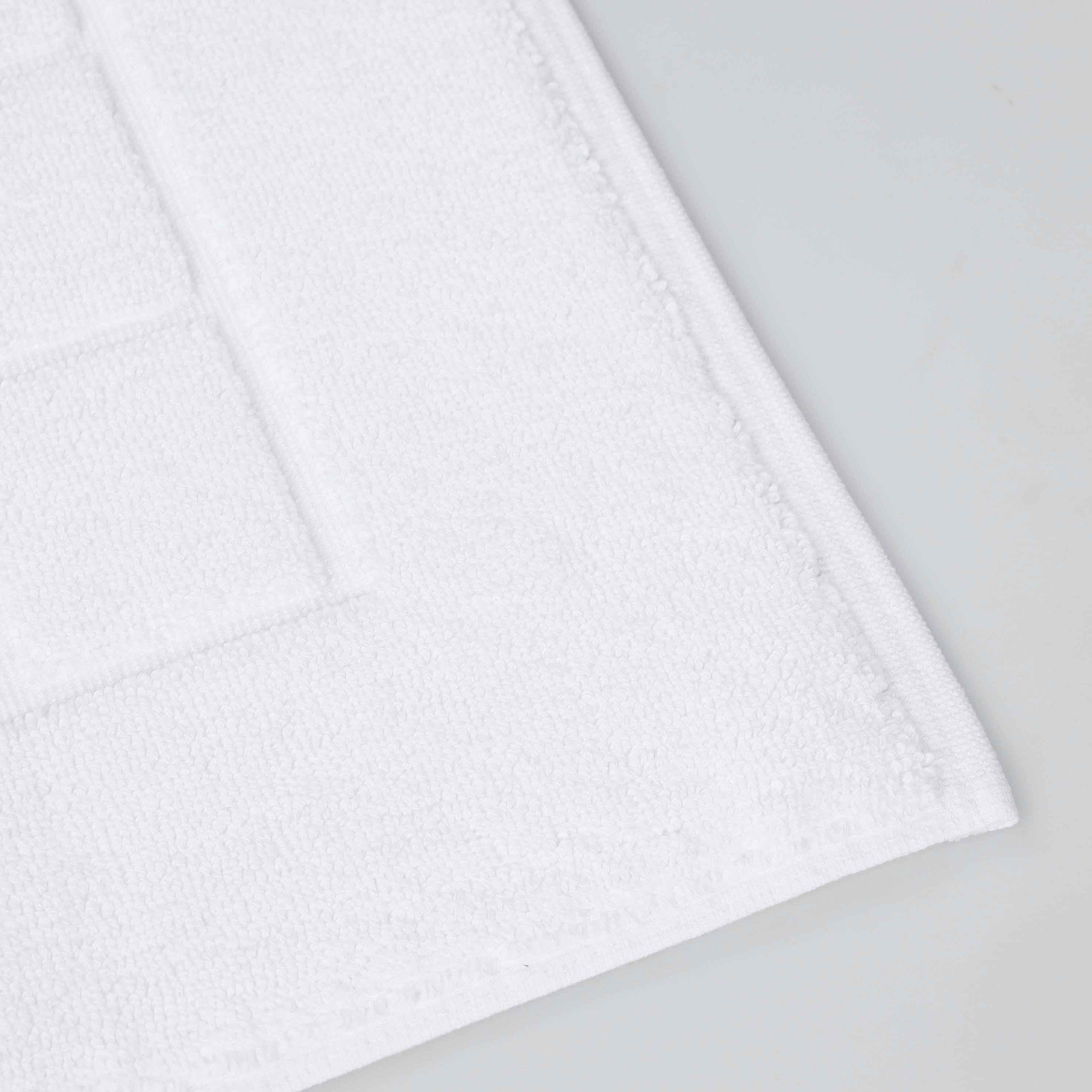 Nora Cotton Solid Absorbent Thick Checkered Washable Bath Mat Set of 2 - Bath Mats by Superior