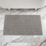 Nora Cotton Solid Absorbent Thick Checkered Washable Bath Mat Set of 2 - Bath Mats by Superior