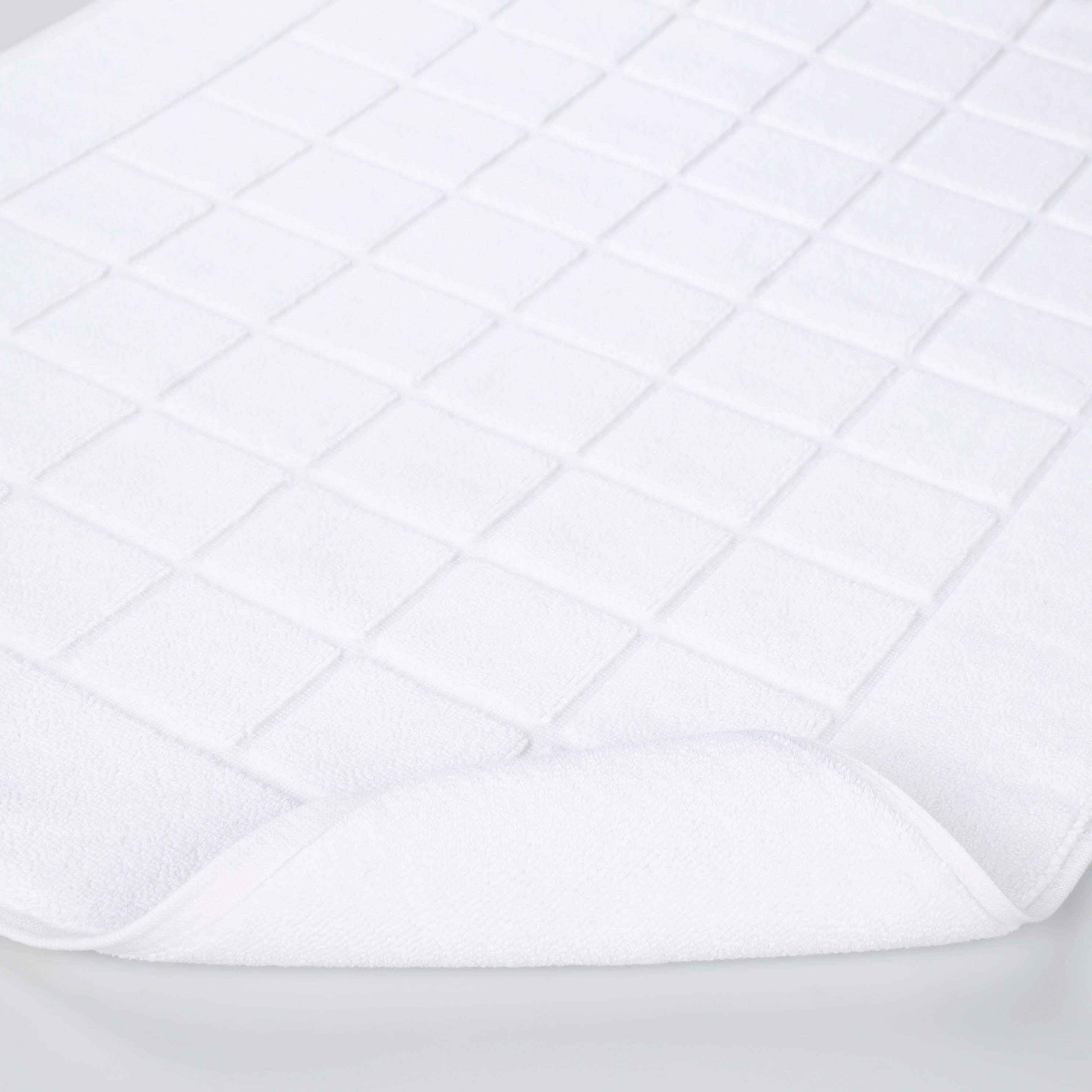 Nora Cotton Solid Absorbent Thick Checkered Washable Bath Mat Set of 2 - Bath Mats by Superior