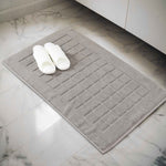 Nora Cotton Solid Absorbent Thick Checkered Washable Bath Mat Set of 2 - Bath Mats by Superior