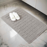 Nora Cotton Solid Absorbent Thick Checkered Washable Bath Mat Set of 2 - Bath Mats by Superior