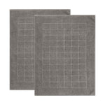 Nora Cotton Solid Absorbent Thick Checkered Washable Bath Mat Set of 2 - Bath Mats by Superior