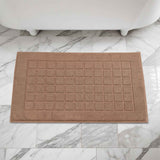 Nora Cotton Solid Absorbent Thick Checkered Washable Bath Mat Set of 2 - Bath Mats by Superior