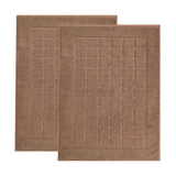 Nora Cotton Solid Absorbent Thick Checkered Washable Bath Mat Set of 2 - Bath Mats by Superior