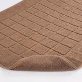 Nora Cotton Solid Absorbent Thick Checkered Washable Bath Mat Set of 2 - Bath Mats by Superior