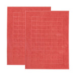 Nora Cotton Solid Absorbent Thick Checkered Washable Bath Mat Set of 2 - Bath Mats by Superior