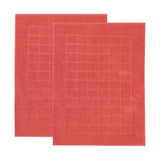 Nora Cotton Solid Absorbent Thick Checkered Washable Bath Mat Set of 2 - Bath Mats by Superior