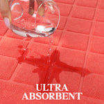 Nora Cotton Solid Absorbent Thick Checkered Washable Bath Mat Set of 2 - Bath Mats by Superior