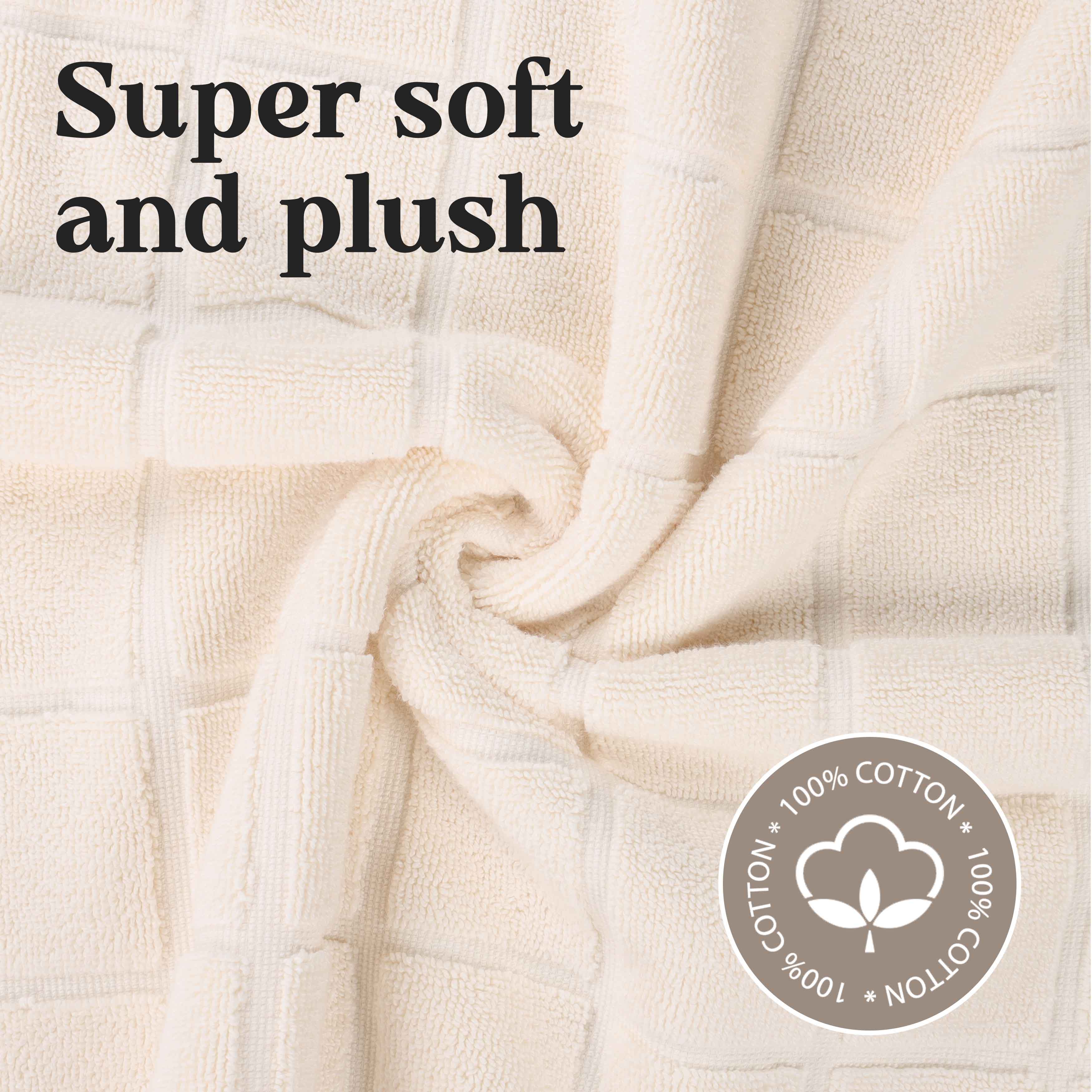 Nora Cotton Solid Absorbent Thick Checkered Washable Bath Mat Set of 2 - Bath Mats by Superior
