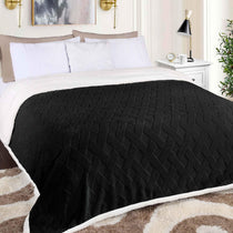 Nuuk Jacquard Lattice Fleece Plush Fluffy Sherpa Reversible Blanket - Blanket by Superior Brand