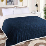 Nuuk Jacquard Lattice Fleece Plush Fluffy Sherpa Reversible Blanket - Blanket by Superior