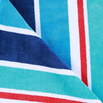 Ocean Stripe Oversized Cotton 2 Piece Beach Towel Set - Beach Towel by Superior