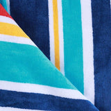 Oceana Stripe Oversized Cotton 2 Piece Beach Towel Set - Beach Towel by Superior