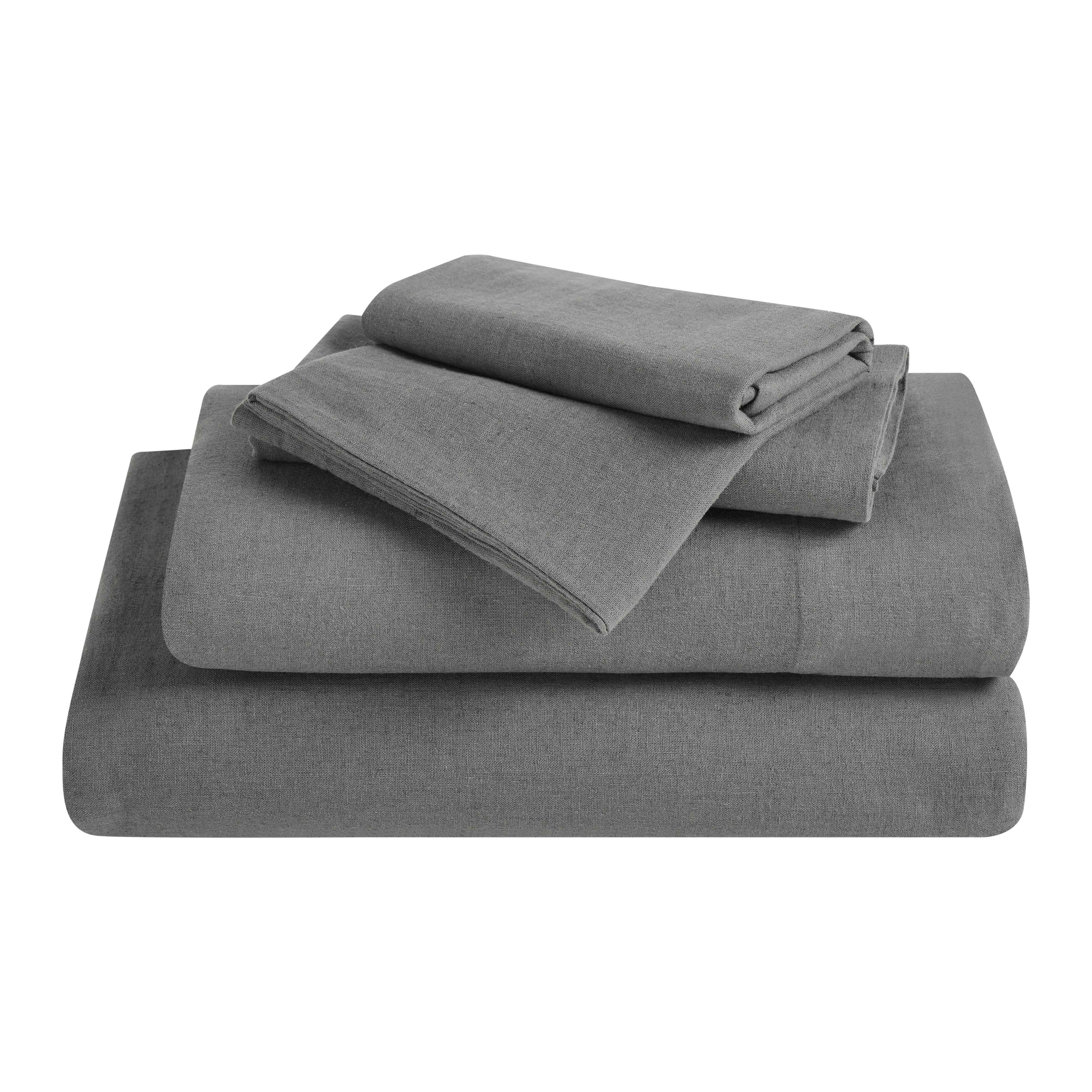 Orion Cotton Linen Blend Garment Washed Deep Pocket Bed Sheet Set - Sheet Set by Superior