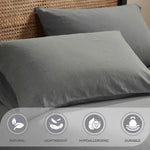 Orion Cotton Linen Blend Garment Washed Deep Pocket Bed Sheet Set - Sheet Set by Superior