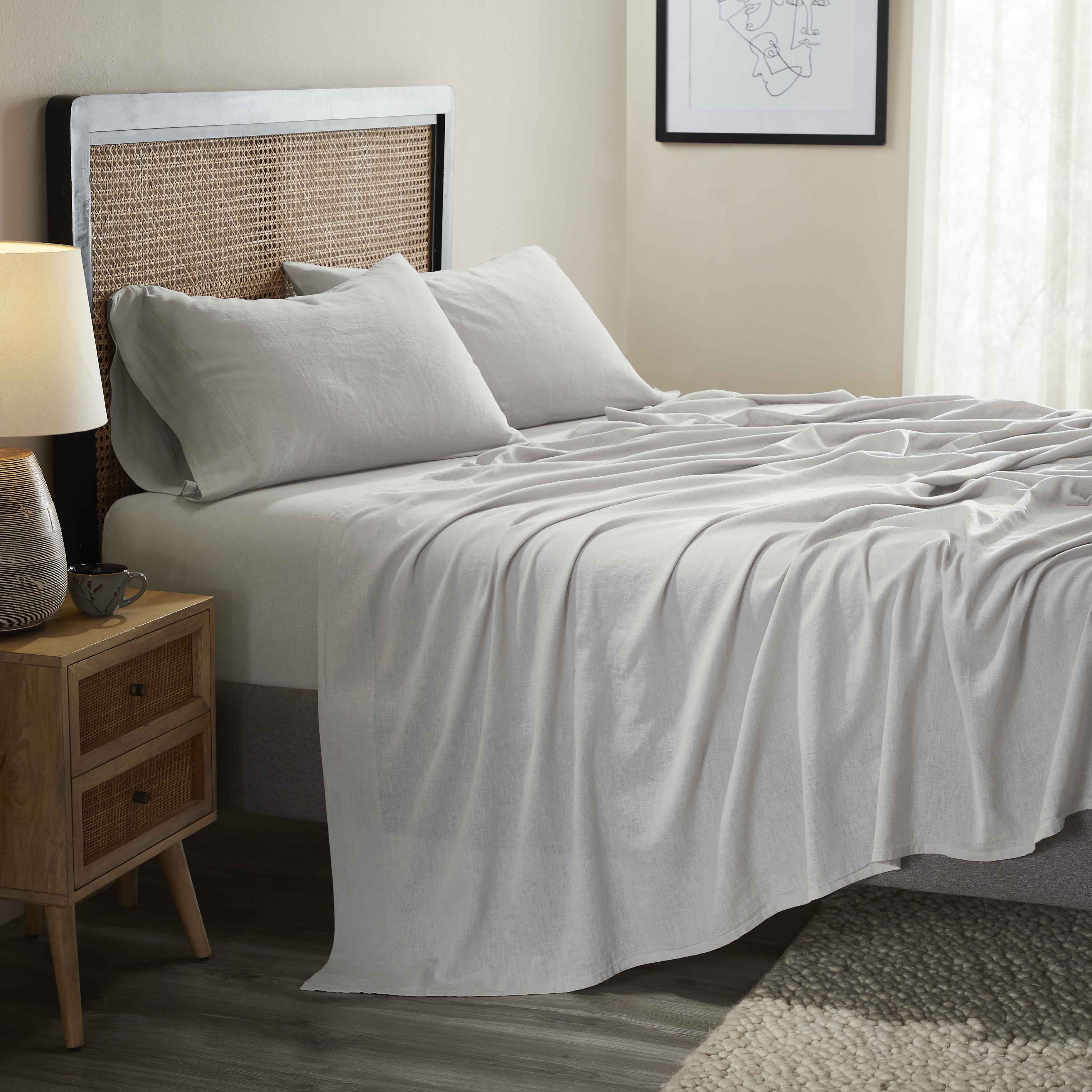 Orion Cotton Linen Blend Garment Washed Deep Pocket Bed Sheet Set - Sheet Set by Superior