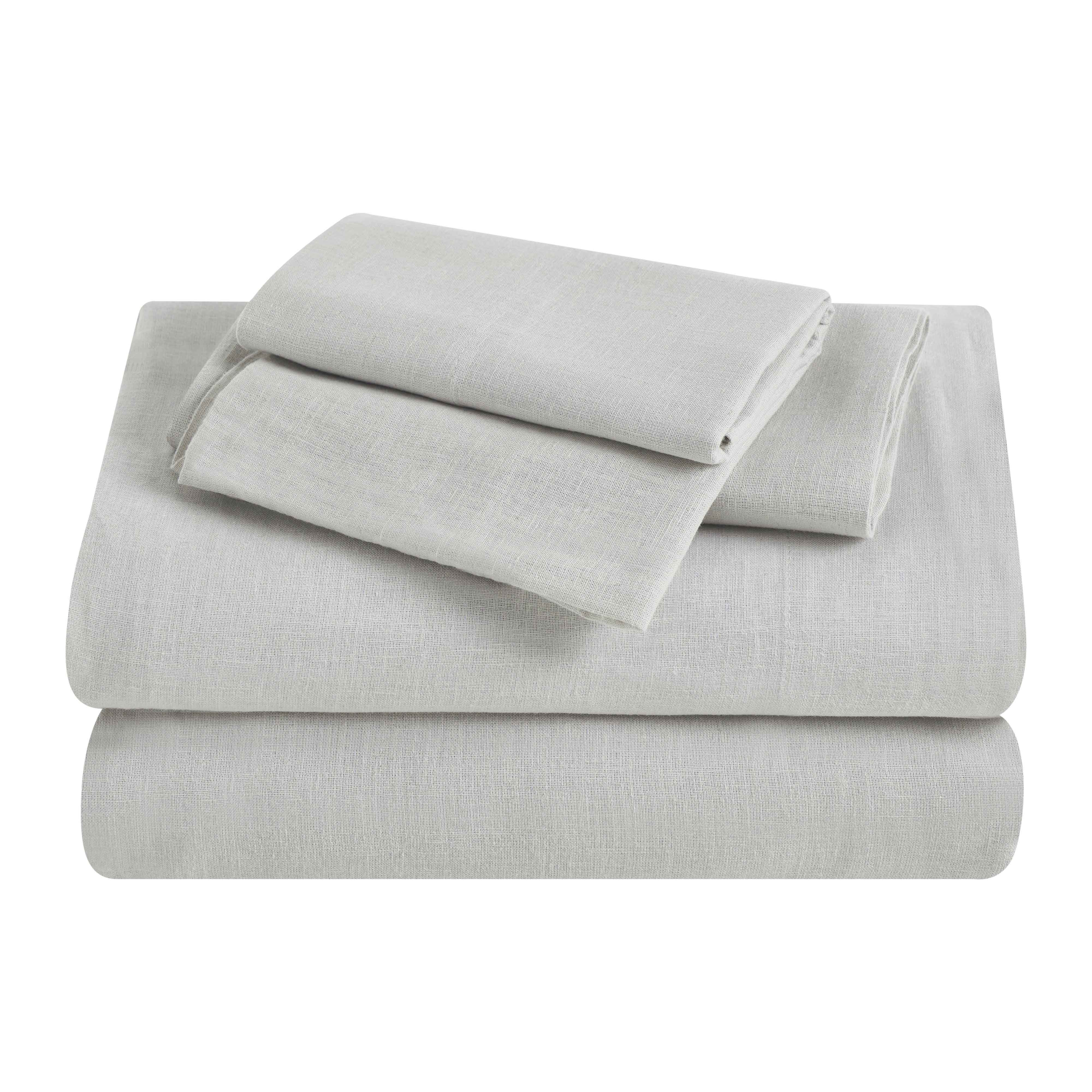 Orion Cotton Linen Blend Garment Washed Deep Pocket Bed Sheet Set - Sheet Set by Superior