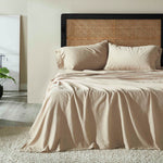 Orion Cotton Linen Blend Garment Washed Deep Pocket Bed Sheet Set - Sheet Set by Superior