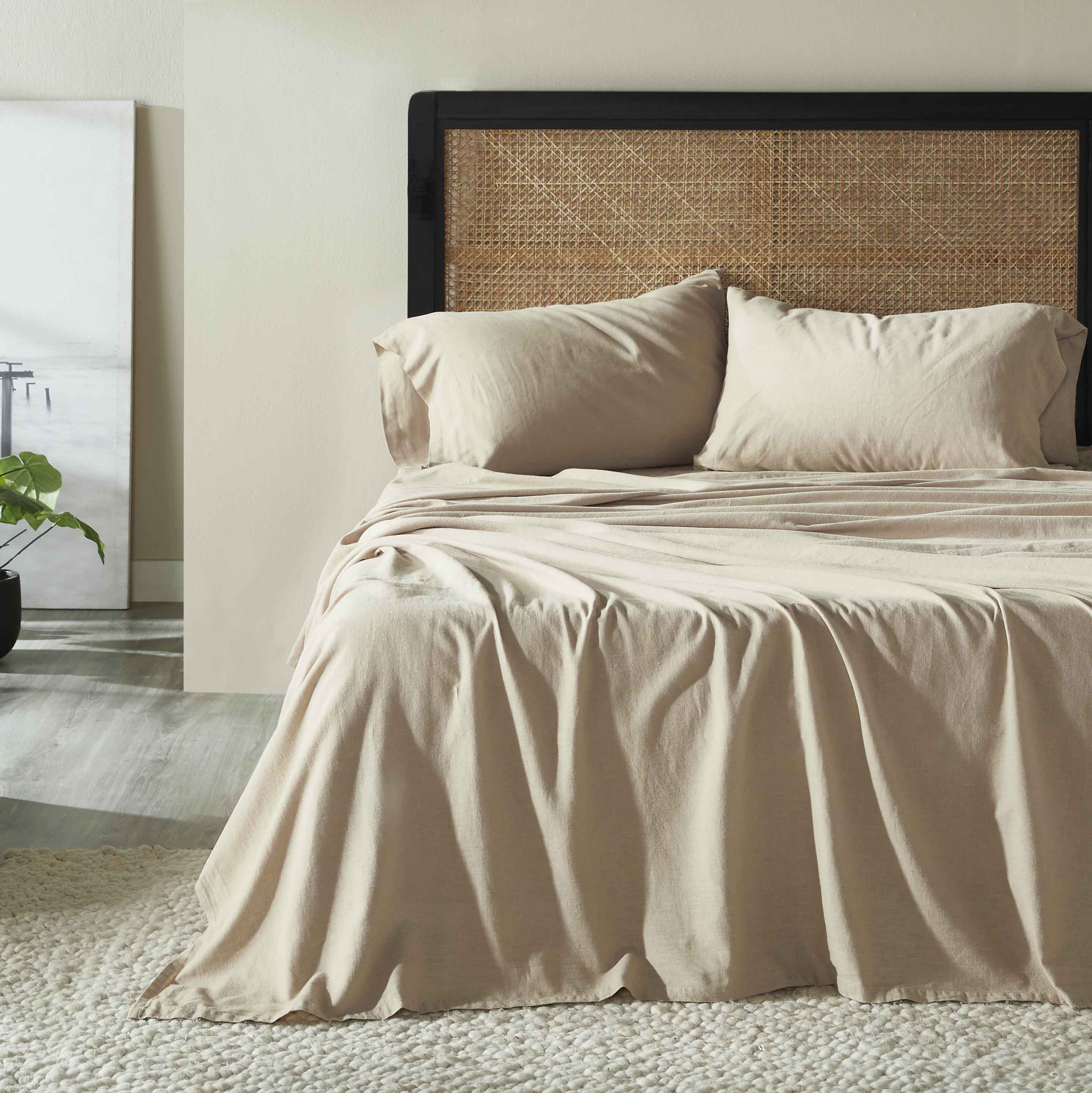 Orion Cotton Linen Blend Garment Washed Deep Pocket Bed Sheet Set - Sheet Set by Superior