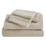 Orion Cotton Linen Blend Garment Washed Deep Pocket Bed Sheet Set - Sheet Set by Superior