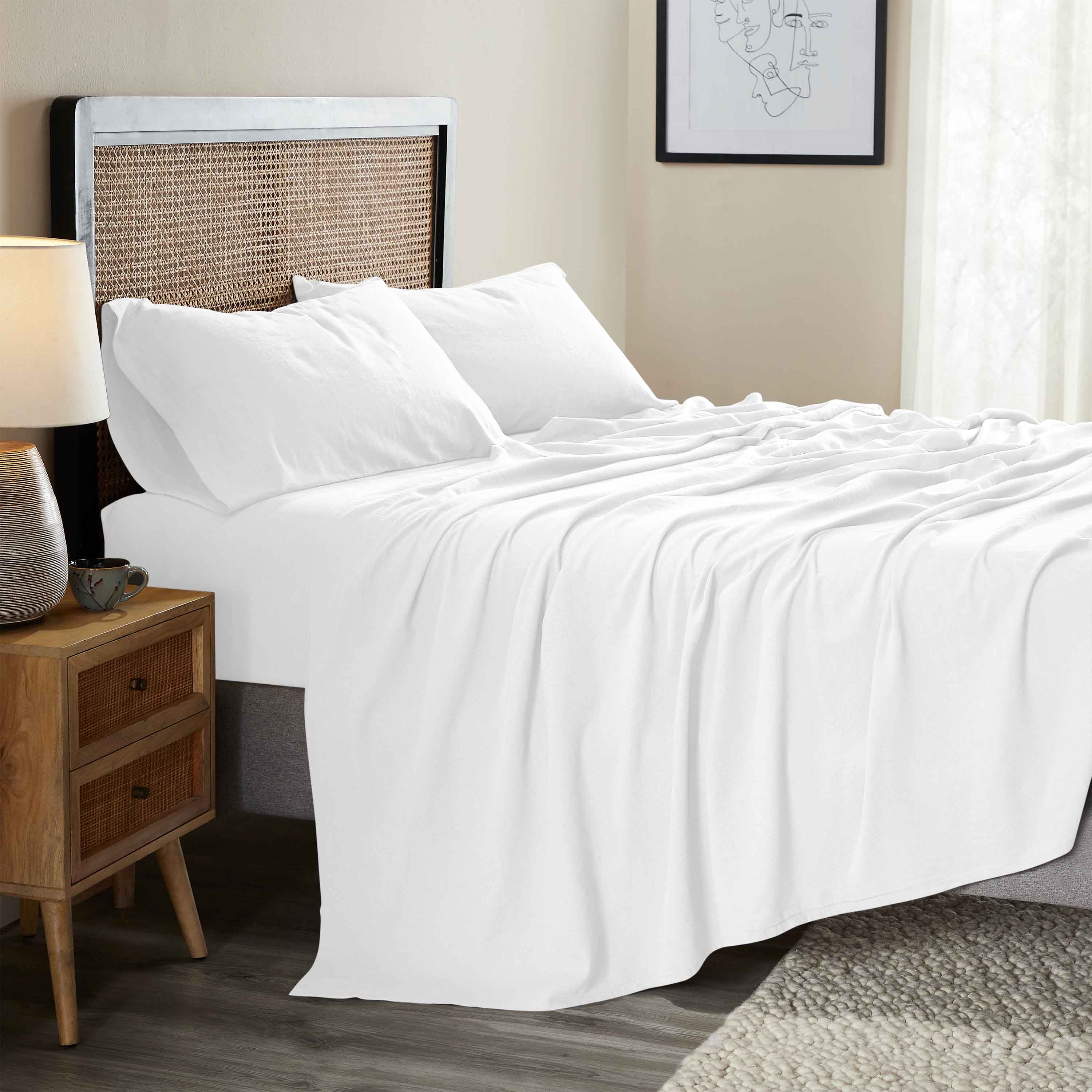 Orion Cotton Linen Blend Garment Washed Deep Pocket Bed Sheet Set - Sheet Set by Superior